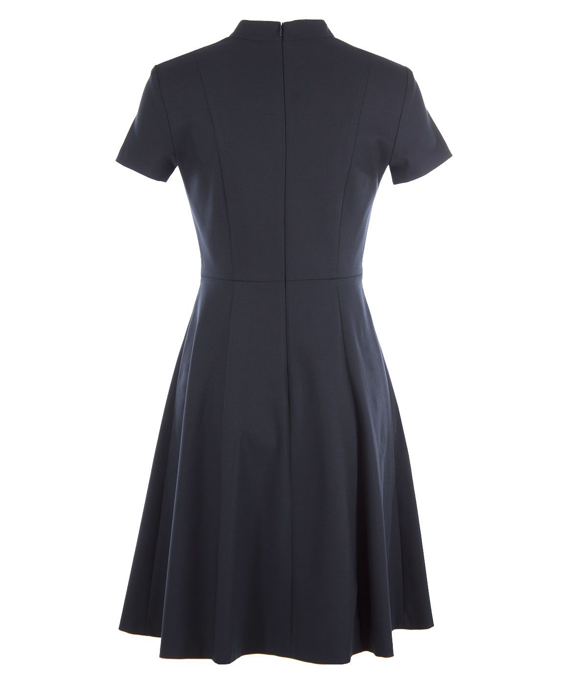 Short-sleeved dress with decorative buttoning, with viscose 1